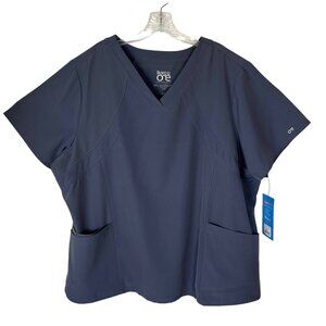 Barco One Scrub Top Womens Size 4XL Blue Granite New
